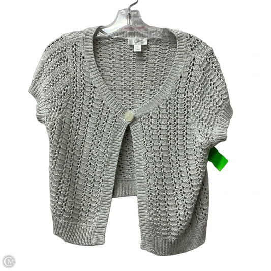 Top Short Sleeve By Loft In Grey, Size: Xl