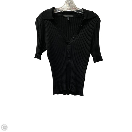 Top Short Sleeve By White House Black Market In Black, Size: M