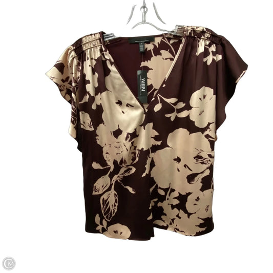 Top Short Sleeve By White House Black Market In Pink & Purple, Size: S