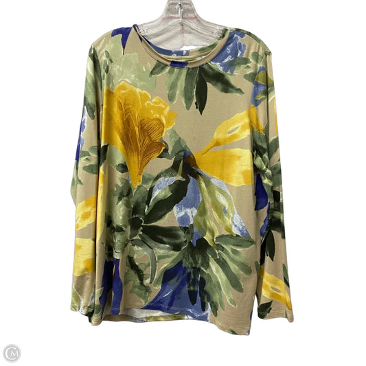 Top Long Sleeve By Chicos In Green, Size: Xl