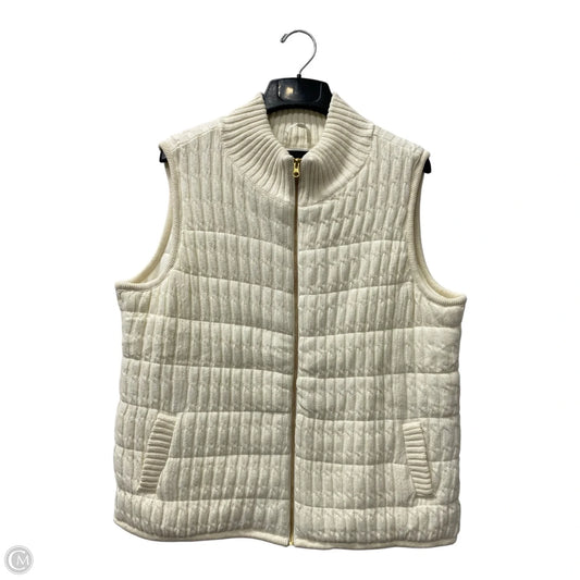 Vest Sweater By Talbots In Cream, Size: 1x