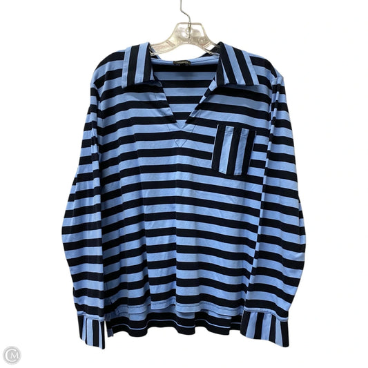 Top Long Sleeve By Talbots In Blue, Size: Xl
