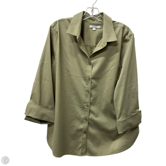Top Long Sleeve By Chicos In Green, Size: Xl