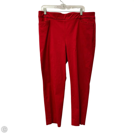 Pants Dress By Chicos In Red, Size: 16