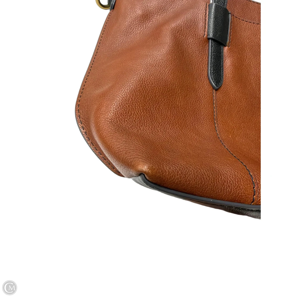 Handbag Leather By Fossil, Size: Medium