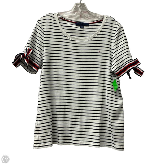 Top Short Sleeve By Tommy Hilfiger In Black & White, Size: Xl