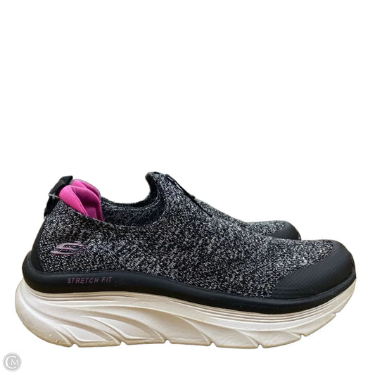 Shoes Sneakers By Skechers In Black & Grey, Size: 7.5