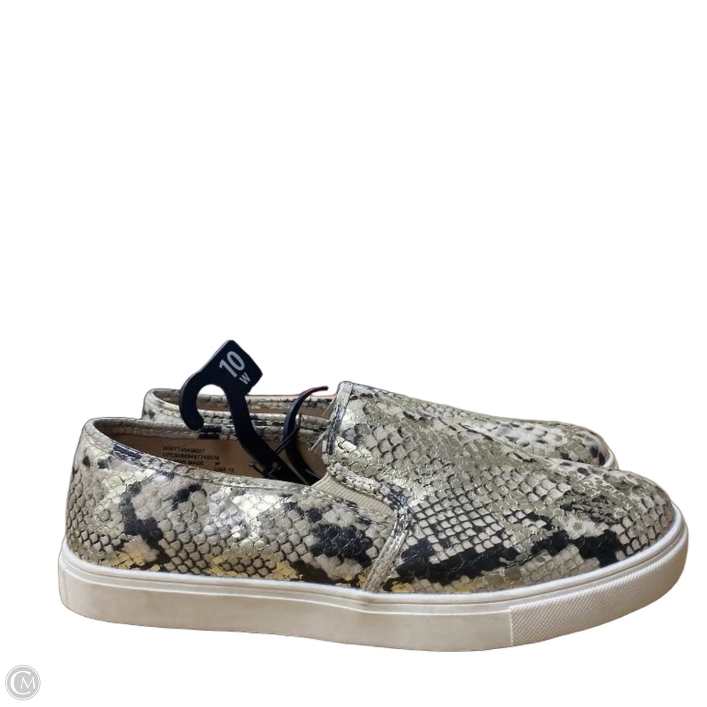 Shoes Sneakers By Time And Tru In Black & Gold, Size: 10