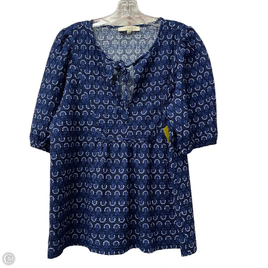 Top Sleeveless By Loft In Blue, Size: L