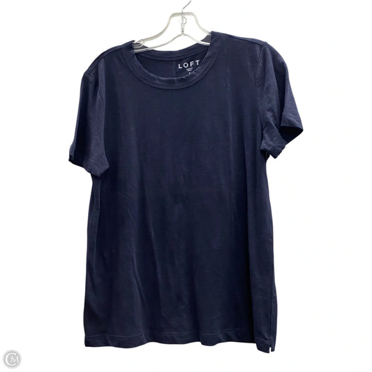 Top Short Sleeve By Loft In Navy, Size: S