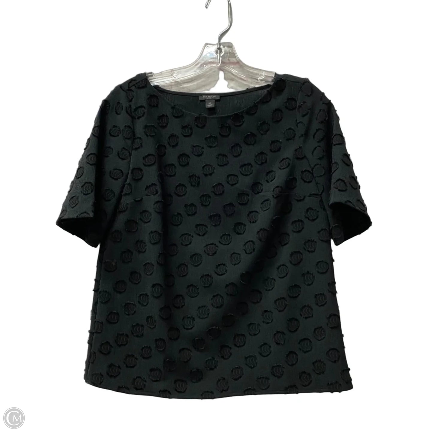 Top Short Sleeve By Ann Taylor In Black, Size: Xsp