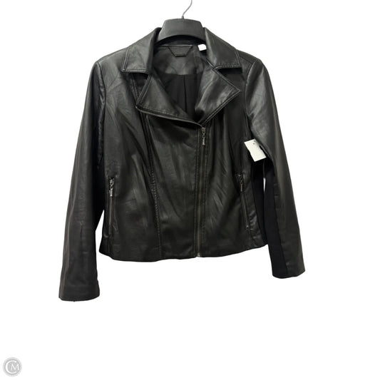 Jacket Moto By Chicos In Black, Size: M