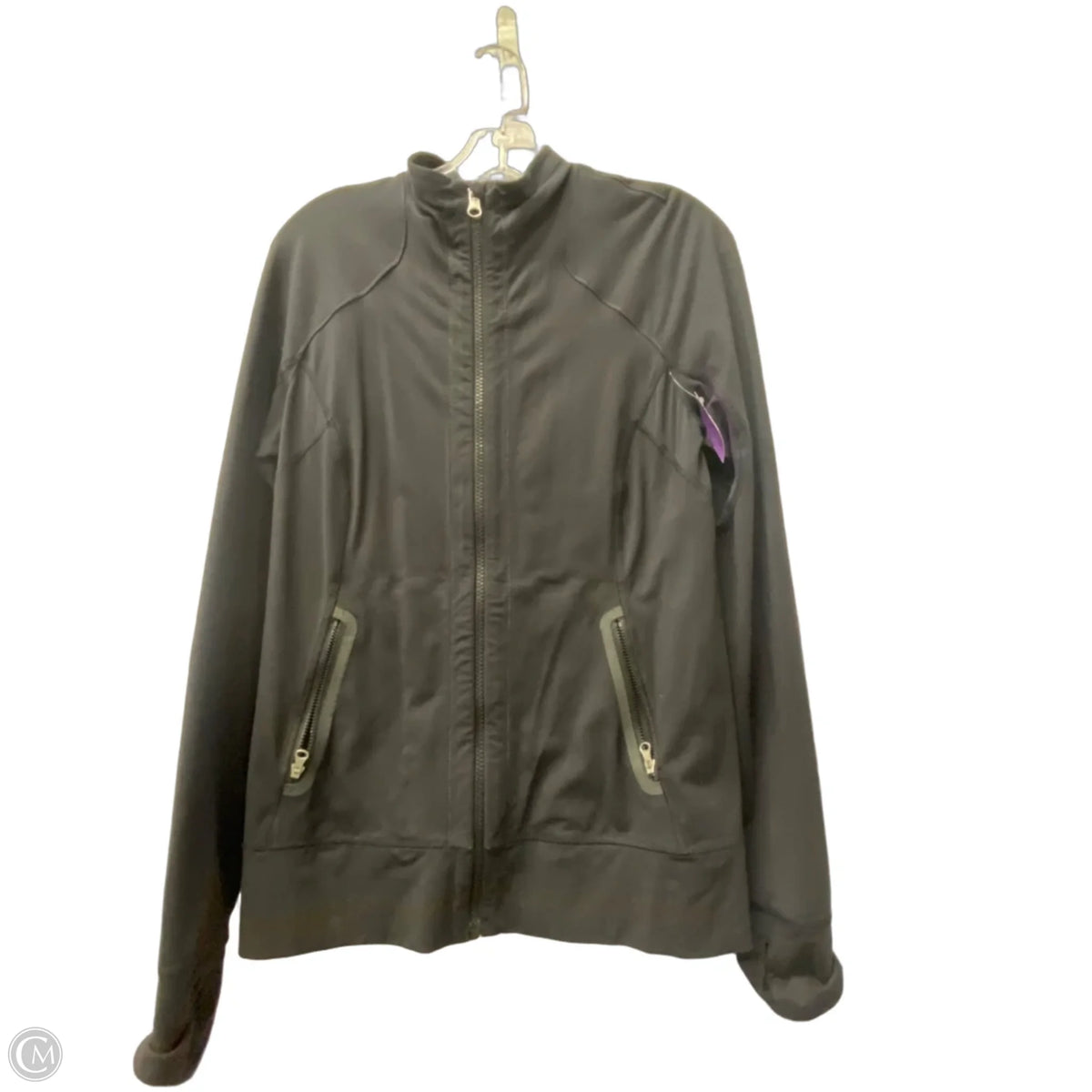 Athletic Jacket By Lululemon In Black, Size: 10