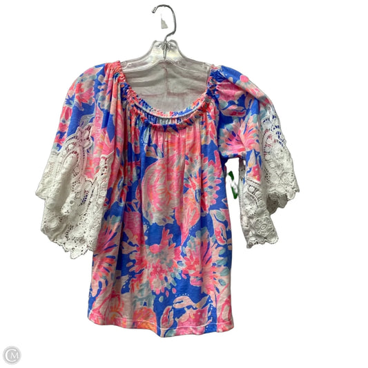 Top Long Sleeve Designer By Lilly Pulitzer In Pink, Size: Xs
