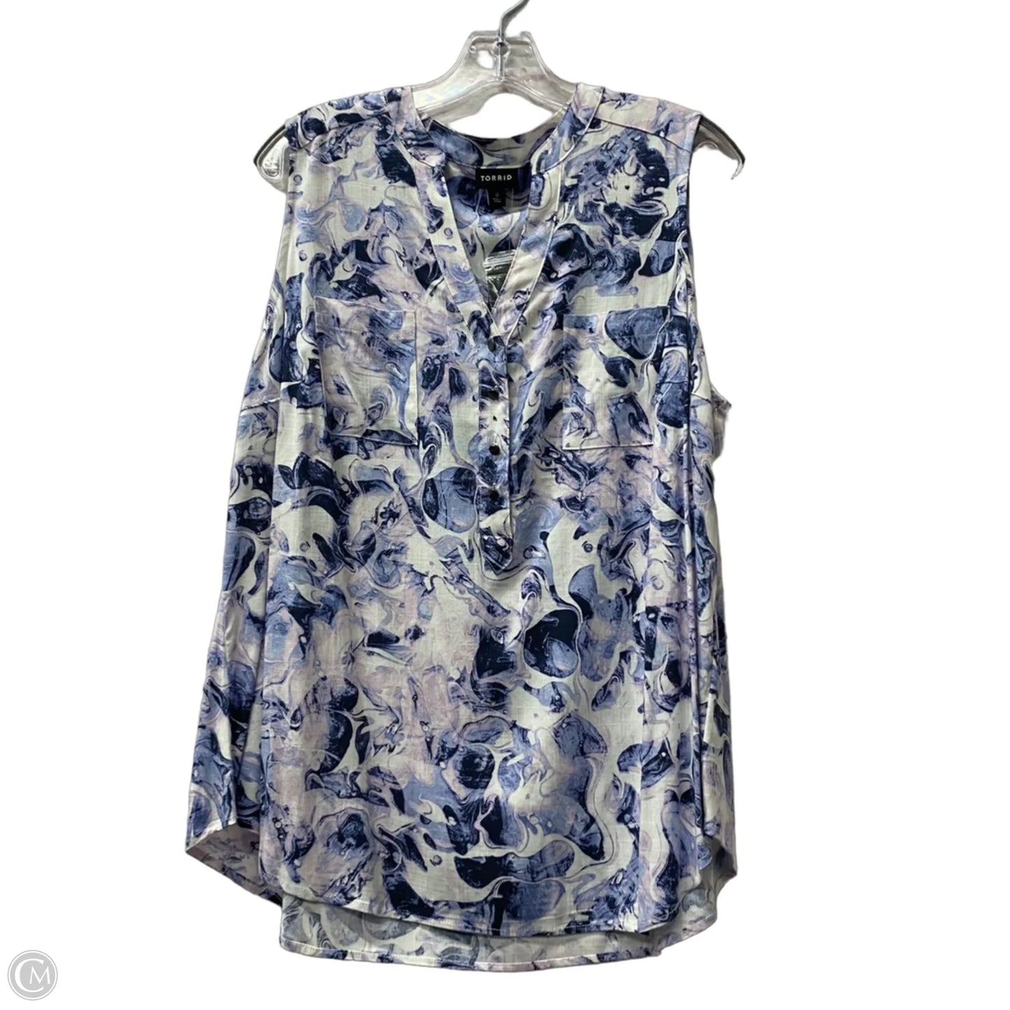 Top Sleeveless By Torrid In Blue, Size: L