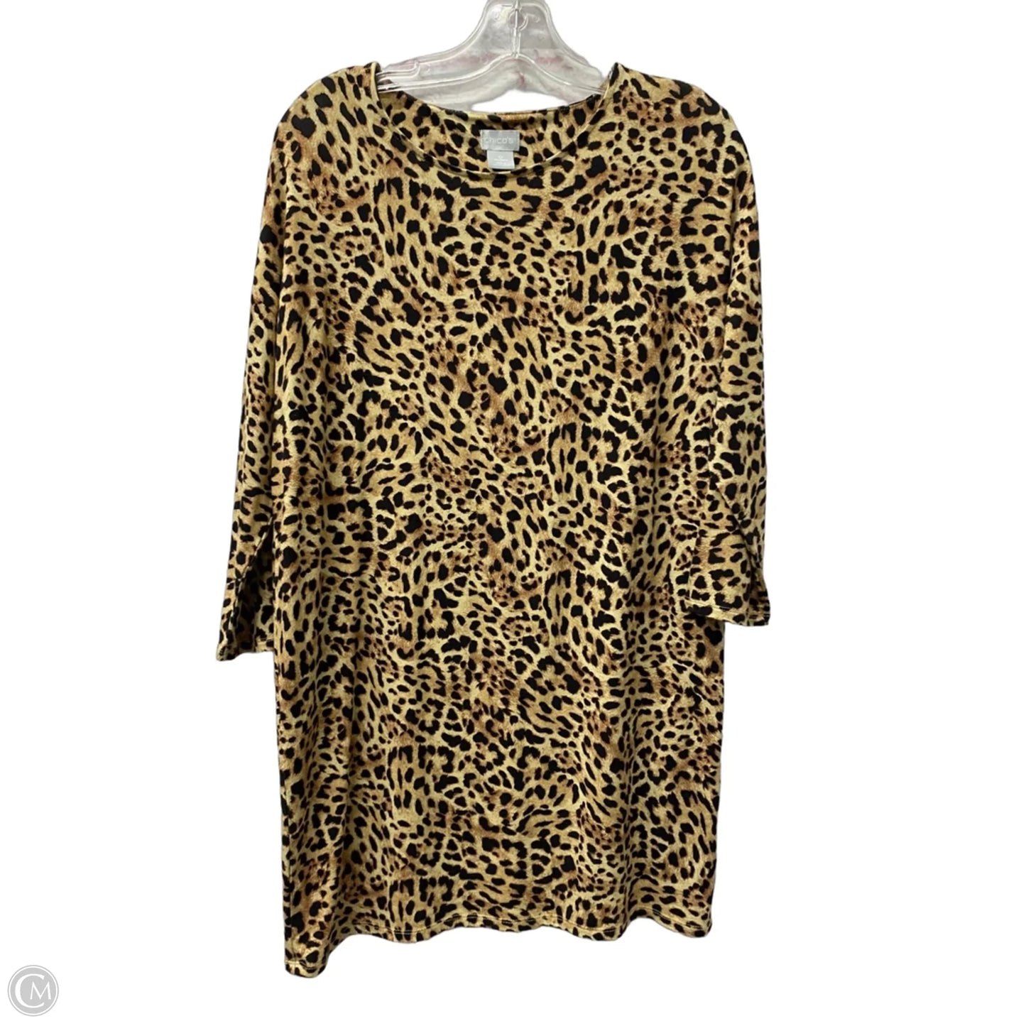 Dress Casual Midi By Chicos In Animal Print, Size: S