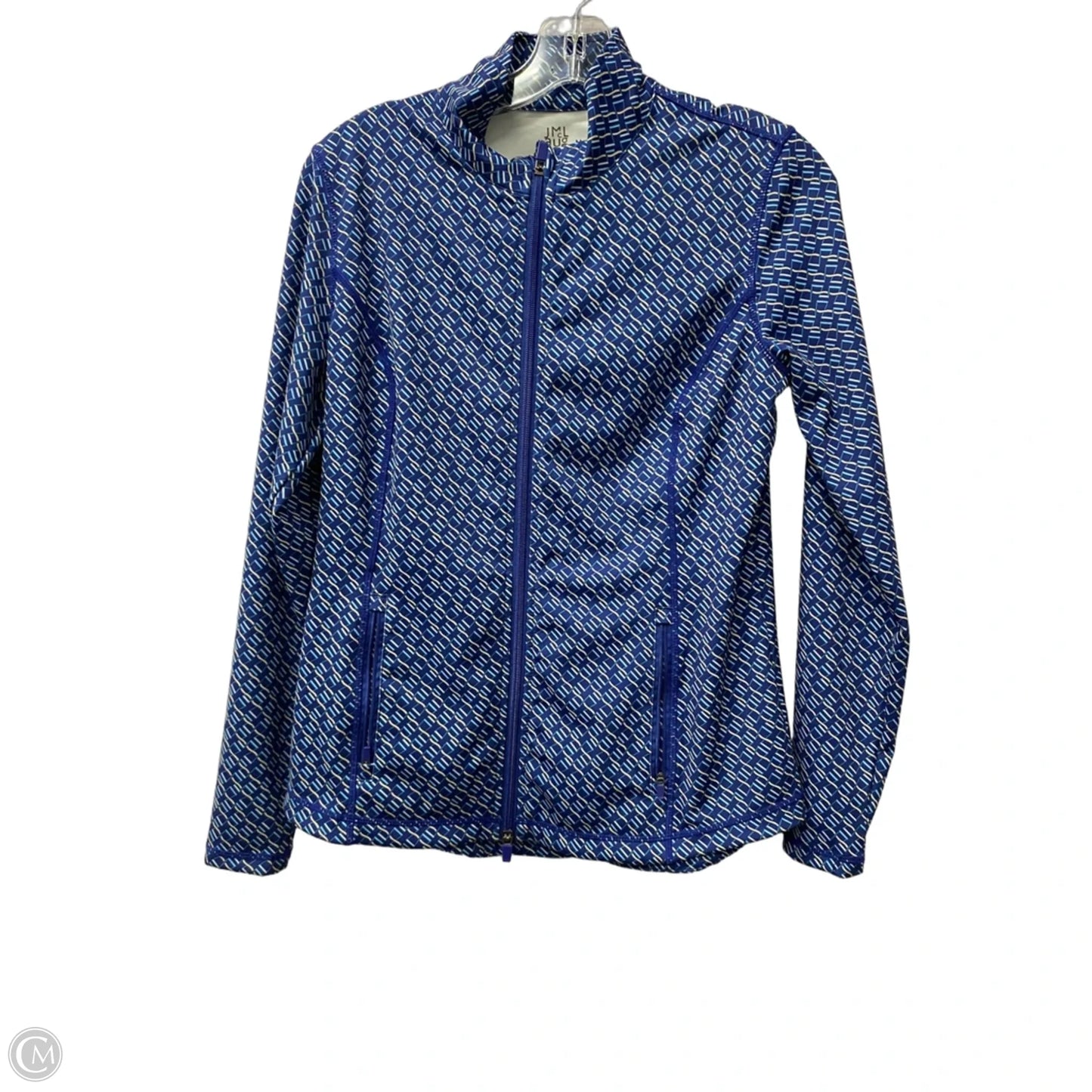 Athletic Top Long Sleeve Collar By J Mclaughlin In Blue, Size: M