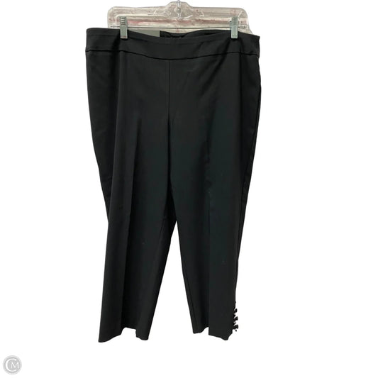 Pants Cropped By Jm Collections In Black, Size: L