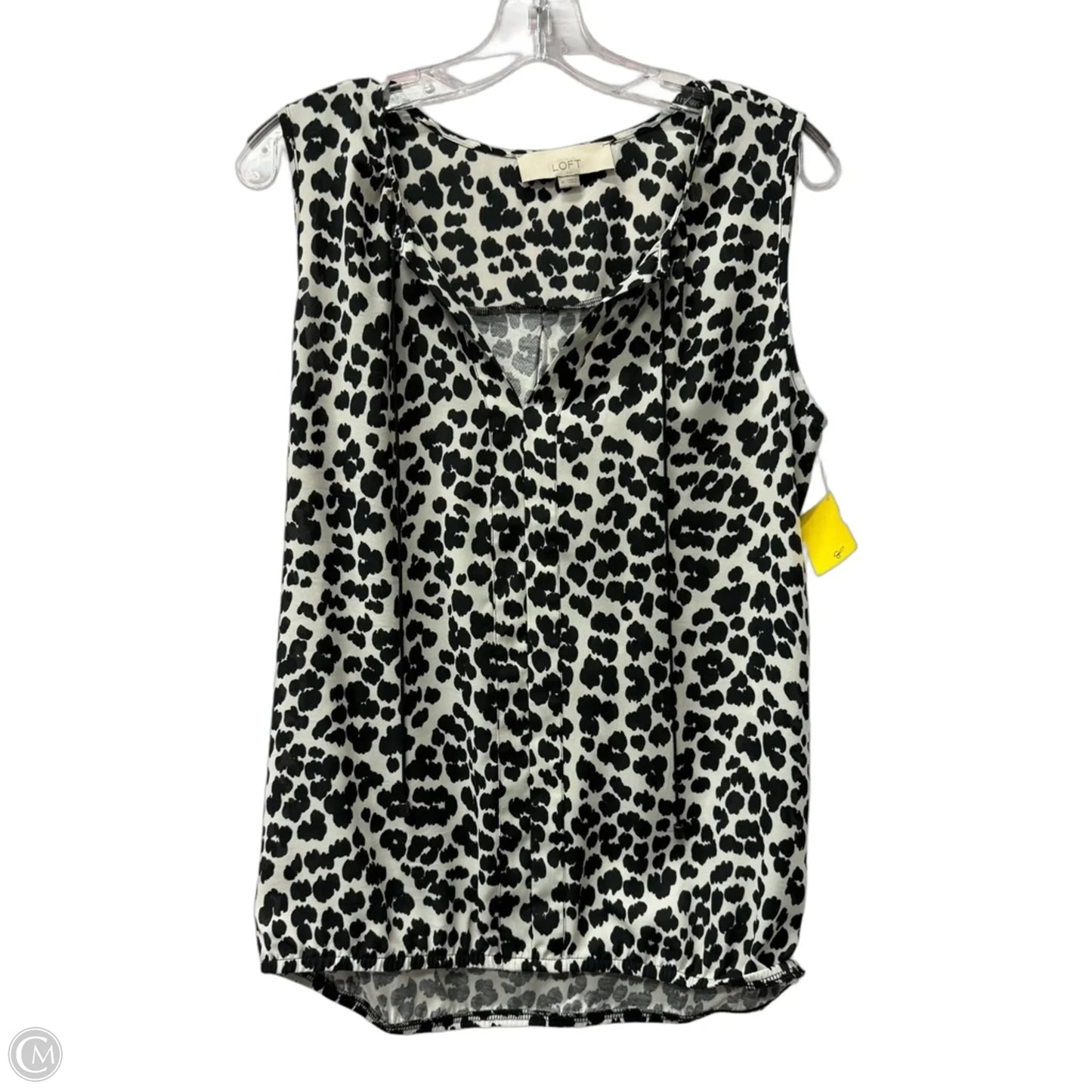 Top Sleeveless By Loft In Black, Size: M