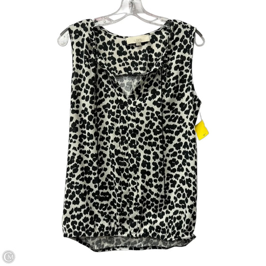 Top Sleeveless By Loft In Black, Size: M