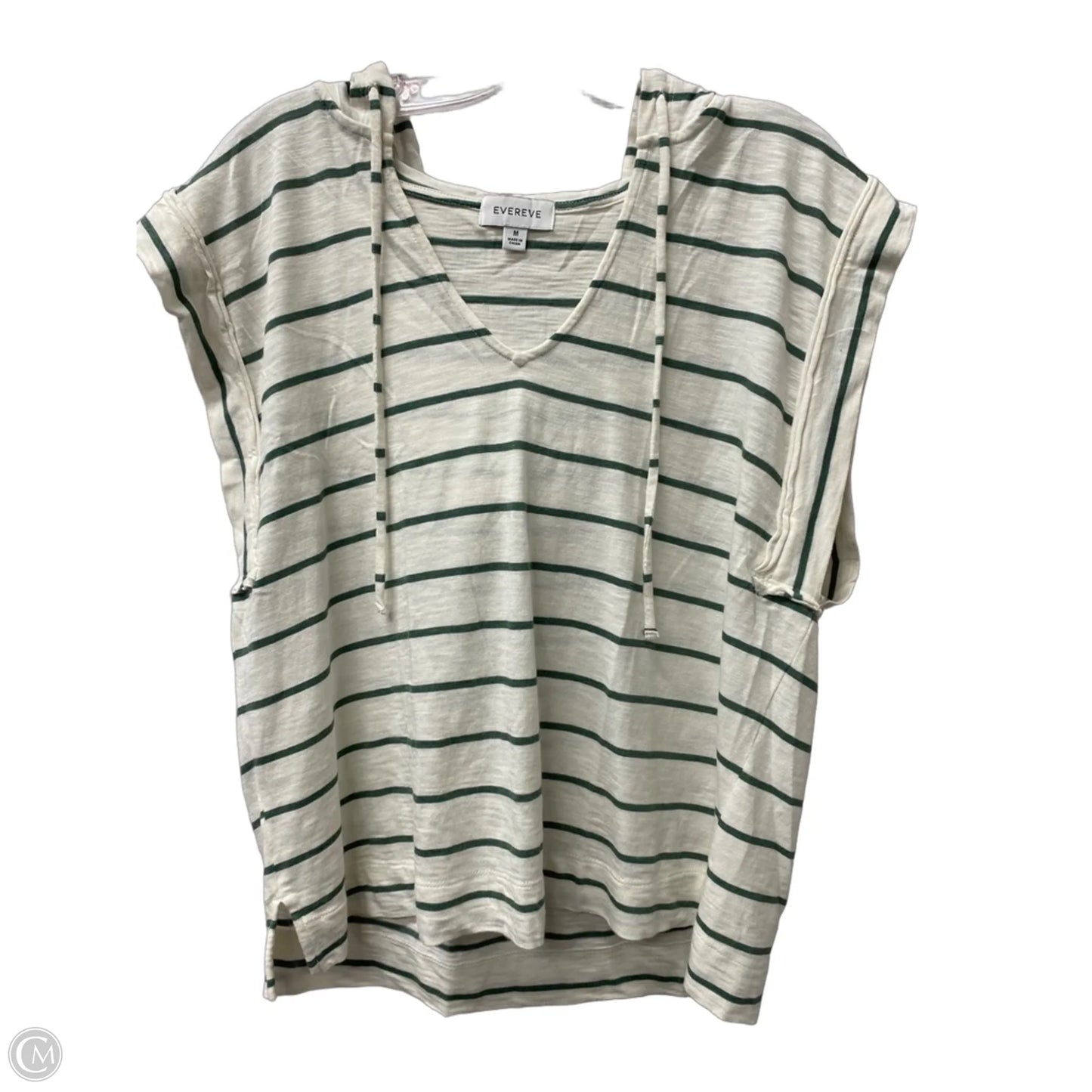 Top Short Sleeve By Evereve In Cream, Size: M