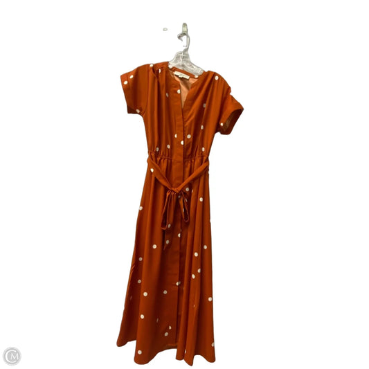 Dress Casual Midi By Loft In Orange, Size: Xs