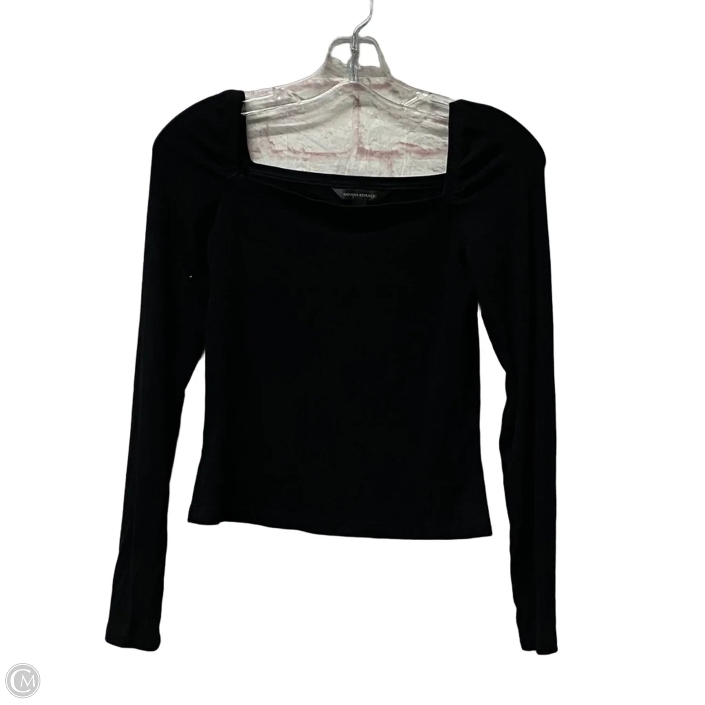 Top Long Sleeve By Banana Republic In Black, Size: S