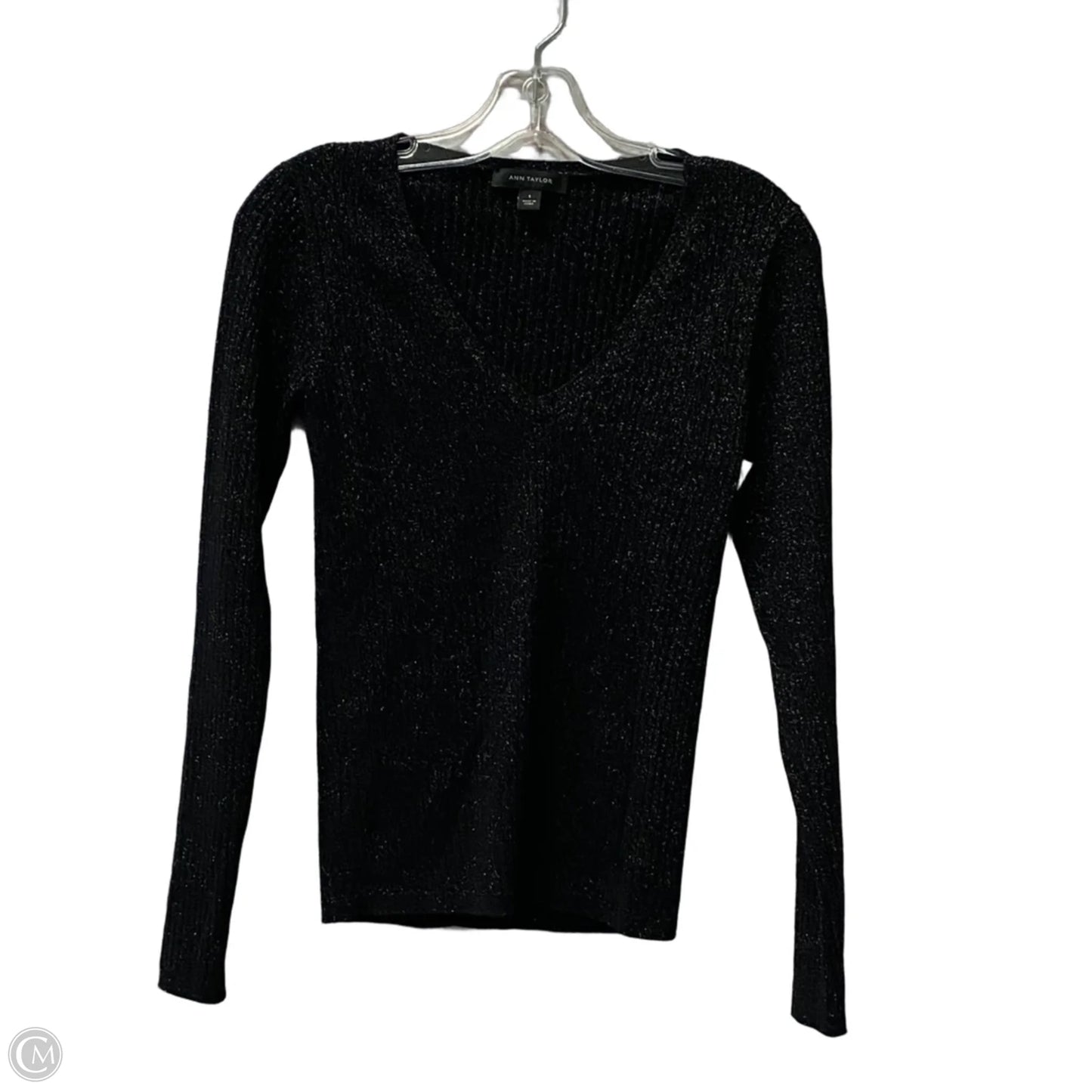 Top Long Sleeve By Ann Taylor In Black, Size: S