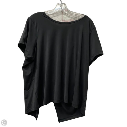 Athletic Top Short Sleeve By Athleta In Black, Size: Xl