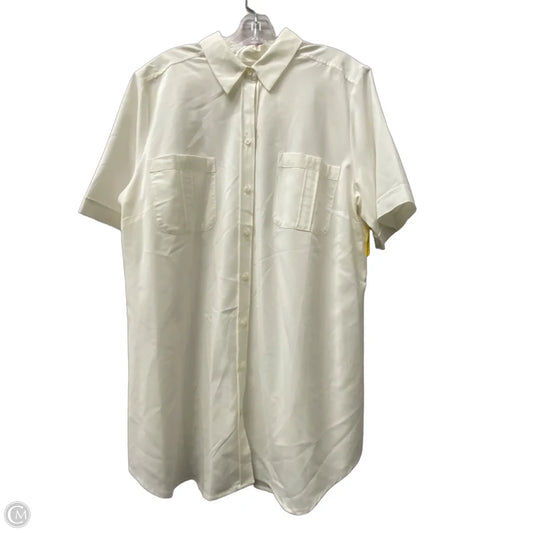 Top Short Sleeve By Chicos In Cream, Size: Xl