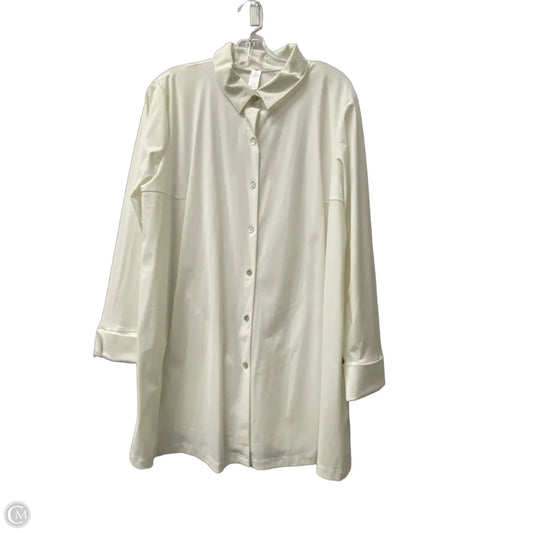 Top 3/4 Sleeve By Cme In Cream, Size: Xl