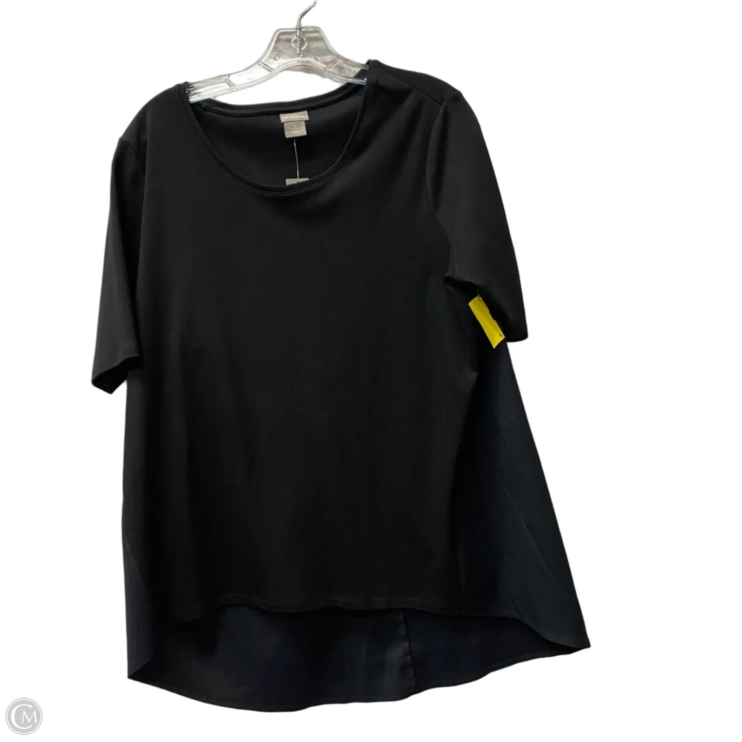 Top Short Sleeve By Chicos In Black, Size: L