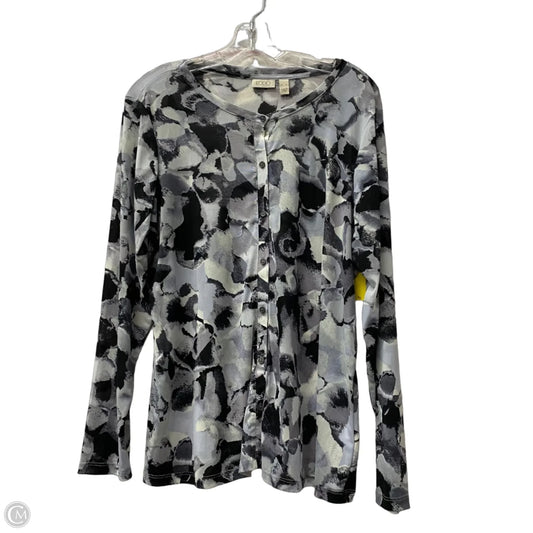 Top Long Sleeve By Logo In Black, Size: Xl
