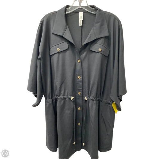 Top Short Sleeve By Cme In Black, Size: L