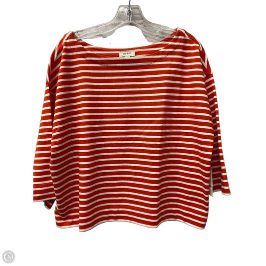 Top 3/4 Sleeve By On 34th In Orange, Size: L