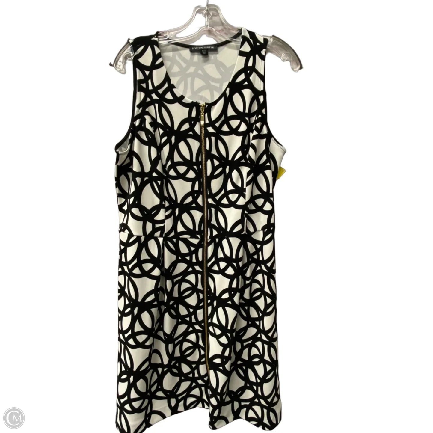 Dress Party Midi By Boston Proper In Black & White, Size: L