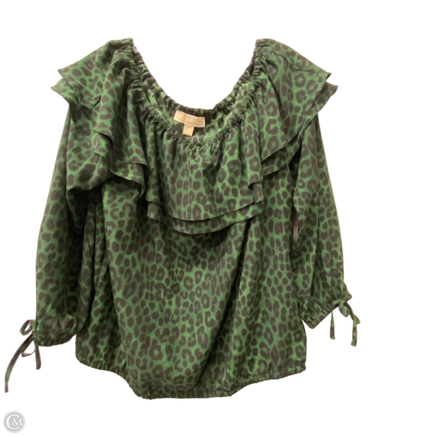 Top 3/4 Sleeve By Michael By Michael Kors In Green, Size: Xl