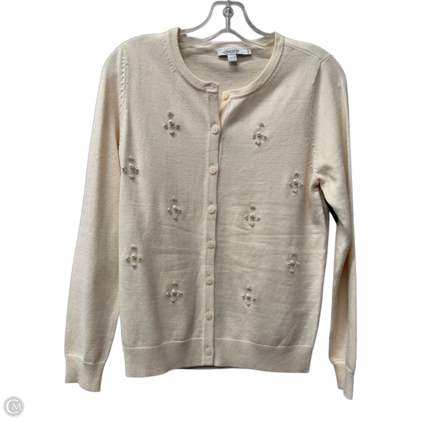 Sweater By Chicos In Cream, Size: M