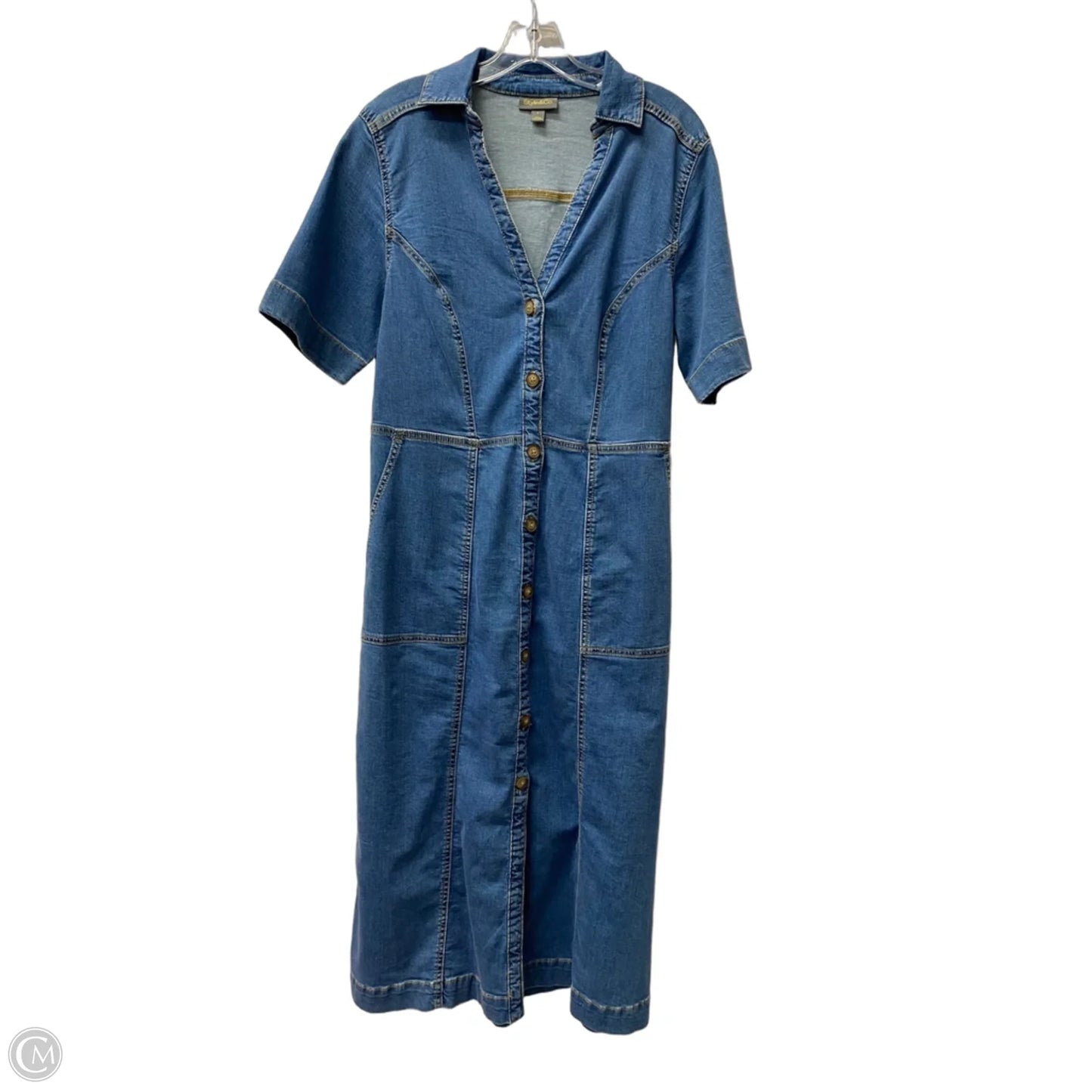 Dress Casual Maxi By Style And Co Collection Women In Blue Denim, Size: L
