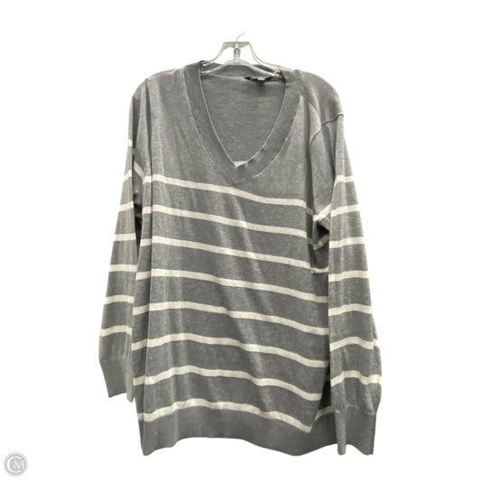 Top Long Sleeve By Terra & Sky In Grey, Size: 1x
