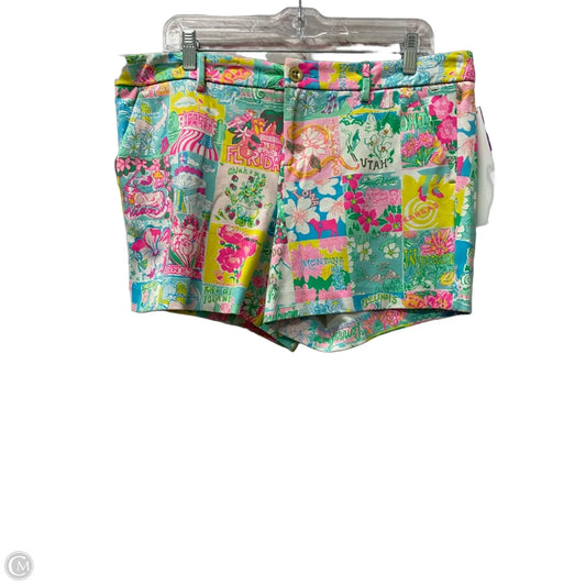 Shorts Designer By Lilly Pulitzer In Blue & Yellow, Size: 12
