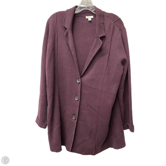 Sweater Cardigan By J. Jill In Purple, Size: Lp