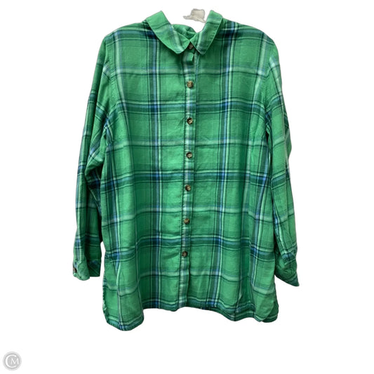 Top Long Sleeve By J. Jill In Green, Size: Xl