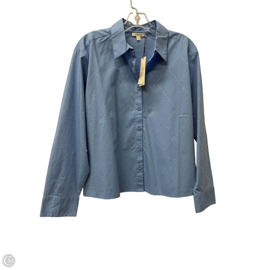 Top Long Sleeve By Chicos In Blue, Size: M