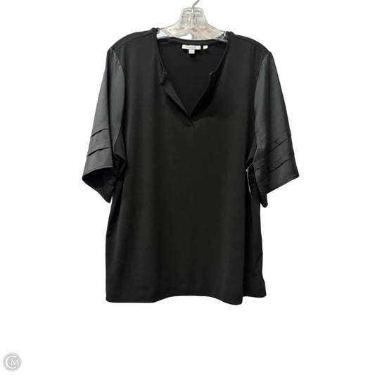 Top Short Sleeve By Chicos In Black, Size: L