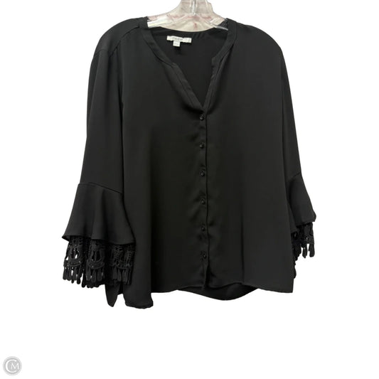 Top Long Sleeve By Chicos In Black, Size: L