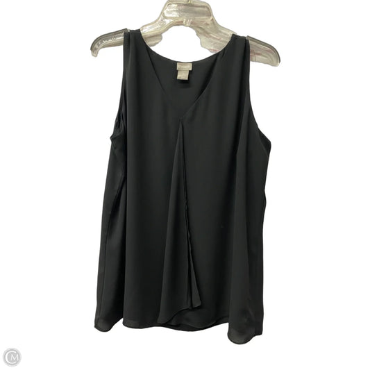Top Sleeveless By Chicos In Black, Size: L