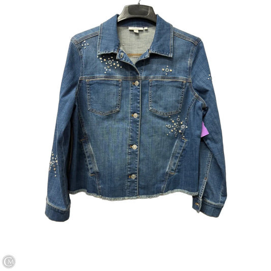 Jacket Denim By Chicos In Blue Denim, Size: L