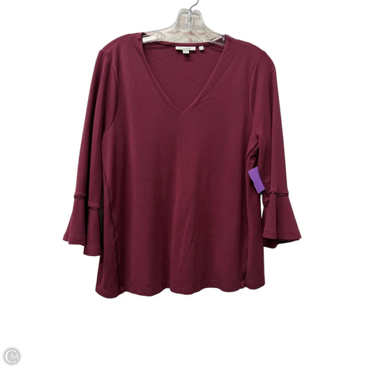 Top Long Sleeve By Chicos In Purple, Size: L