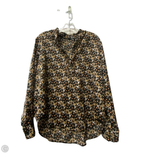 Top Long Sleeve By Ann Taylor In Black, Size: L